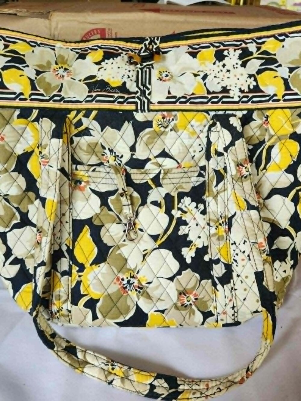 Vera Bradley Quilted Tote Bag – Yellow Floral Print